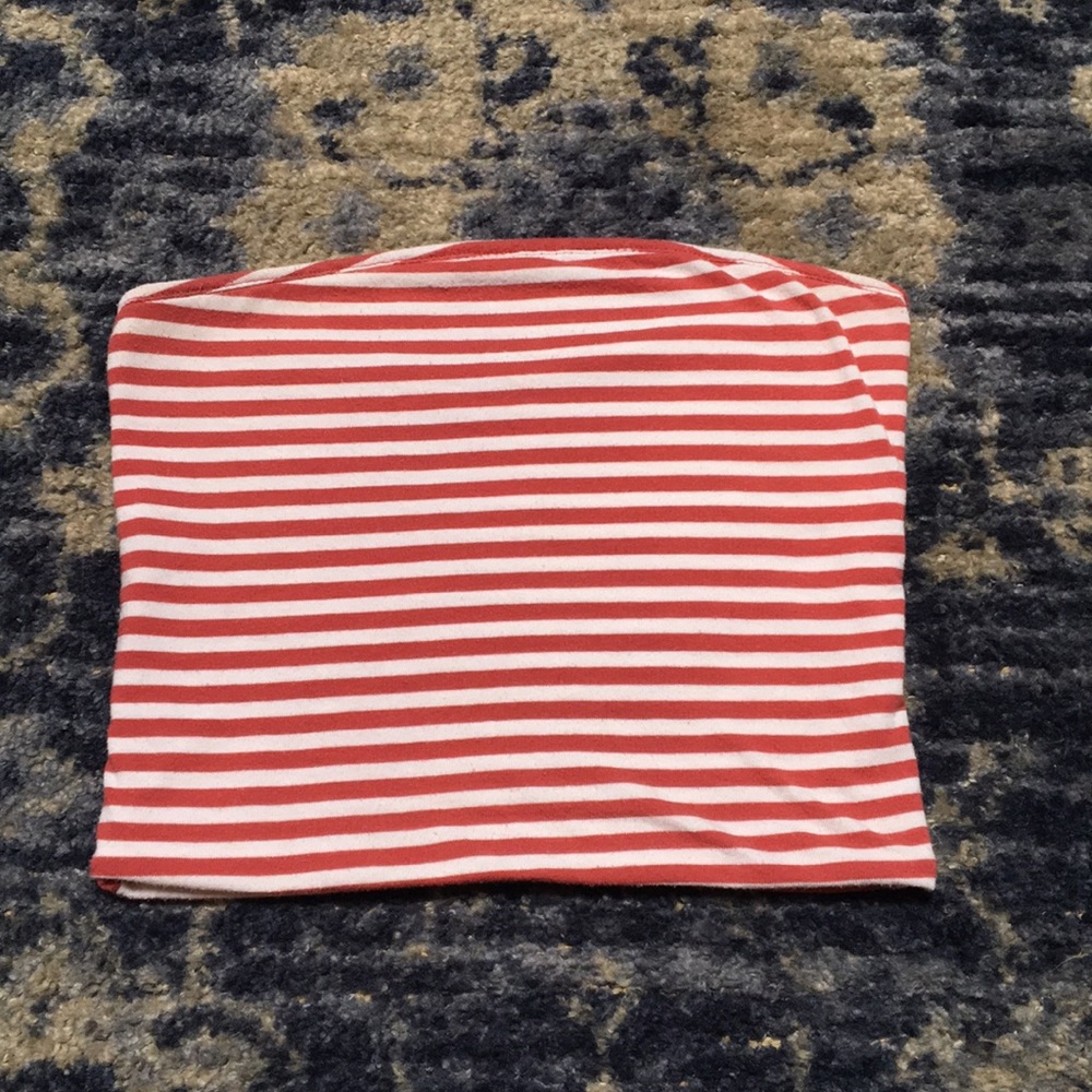 Red and White Tube Top